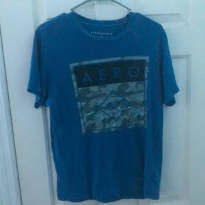 A royal blue graphic short sleeve Aeropostale shirt